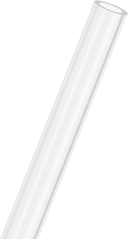 M METERXITY Clear Plastic Tube, 7mm[0.28"] ID x 10mm[0.39"] OD High Impact Rigid Polycarbonate Round Pipes for Water Plumbing/Lighting/Aquariums/Models, Plastic Tubing [305mm/12IN]