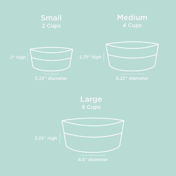 Waggo Dipper Ceramic Dog Bowl for Small and Large Breeds - Heavyweight and Durable Pet Food and Water Dish Crock, Dishwasher Safe, Modern (Vintage Grey, Medium)
