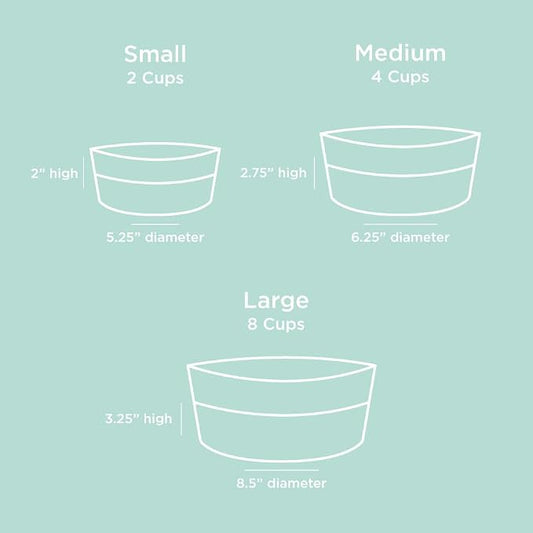 Waggo Dipper Ceramic Dog Bowl for Small and Large Breeds - Heavyweight and Durable Pet Food and Water Dish Crock, Dishwasher Safe, Modern (Mint, Large)