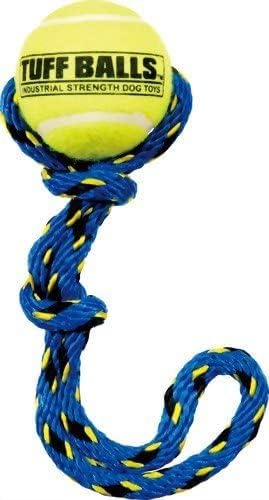 PetSport Fling Thing Dog Ball on Rope Toy, 12" Tennis Ball Rope for Fetch & Tug of War (3 Pack) - 2.5" Tuff Ball with Non-Abrasive Felt, Non-Toxic, Durable Toy for Small & Medium Dogs
