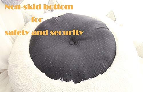 Modern Soft Plush Round Pet Bed for Cats or Small Dogs, Mini Medium Sized Dog Cat Bed Self Warming Autumn Winter Indoor Snooze Sleeping Cozy Kitty Teddy Kennel (20” D x 8'' H, Pink)
