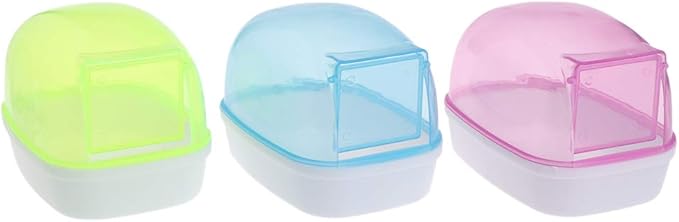 Hamster Sand Bath Critters Shower Toilet Bed Sand Container Bathtub for Small Mice Hedgehog Squirrel Hamster Guinea Pig