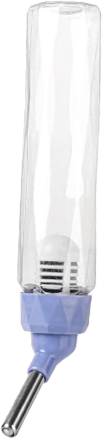 Water Bottle with Filter Leakproof Water Dispenser for Small Animals Drip Metal Nozzle - Blue - M