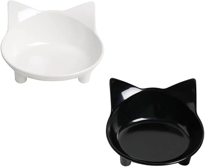 Pet Cat Bowl Dog Food Bowl – Non-Slip, Wide & Shallow Pet Dish for Whisker Fatigue Relief, Safe for Puppies & Rabbits