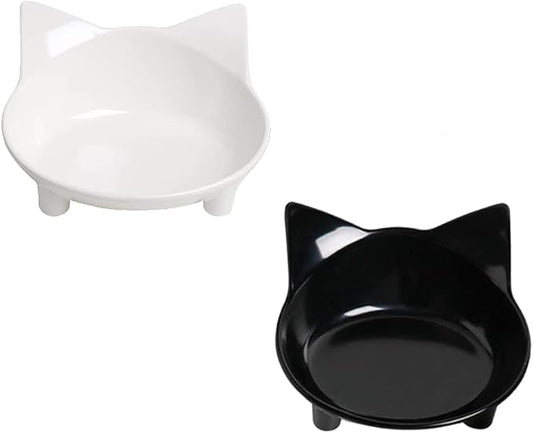 Pet Cat Bowl Dog Food Bowl – Non-Slip, Wide & Shallow Pet Dish for Whisker Fatigue Relief, Safe for Puppies & Rabbits