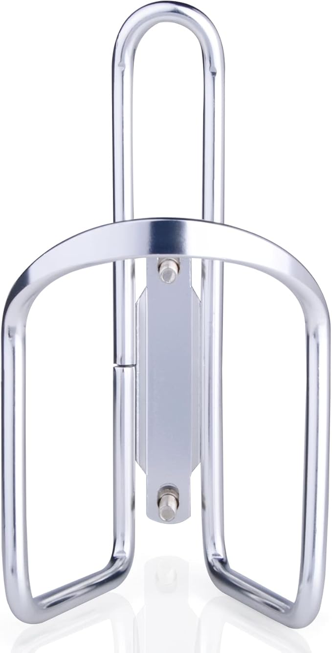 FiveBox Lightweight Aluminum Alloy Bicycle Water Bottle Cage Holder for Outdoor Activities (Silver)