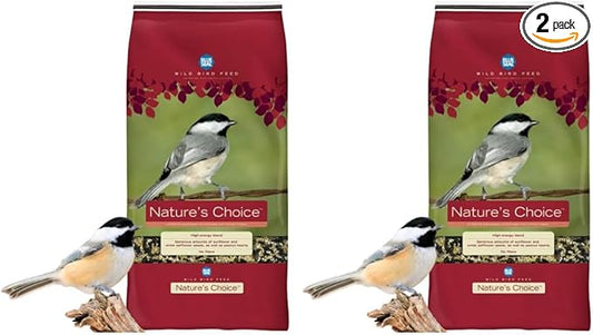 Blue Seal Song Nature's Choice Wild Bird Seed | High Energy Mix, No Filler | Sunflower and White Safflower Seeds | Attracts Variety of Wild Outside Birds | Shell-Free Mix | Made in USA | 8 Pound Bag