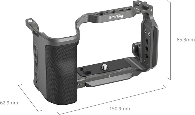SMALLRIG ZV-E10 II HawkLock Quick Release Cage Kit for Sony ZV-E10 II with Cable Clamp for HDMI, Built-in Ergonomically Designed Silicone Handle, Quick-Release Plate for Arca, QD Socket