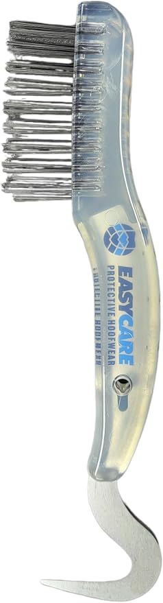 Angry Horse Easycare Hoof Pick and Wire Brush Combo, Clear