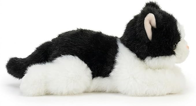 Cute Black Cat Stuffed Animal Plush Toy - Weighted & Soft, Cute Small Plushie Gift for Kids, Girls, Boys, Adults. 8 inches