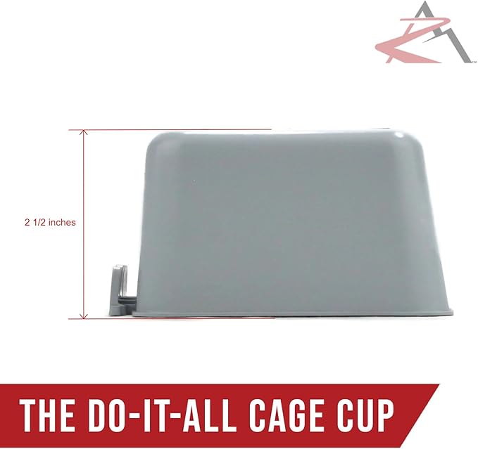 The ROP Shop 8-Pack - Gray Cage Cups for Feed & Water for Poultry, Ducks, Birds, Hamsters