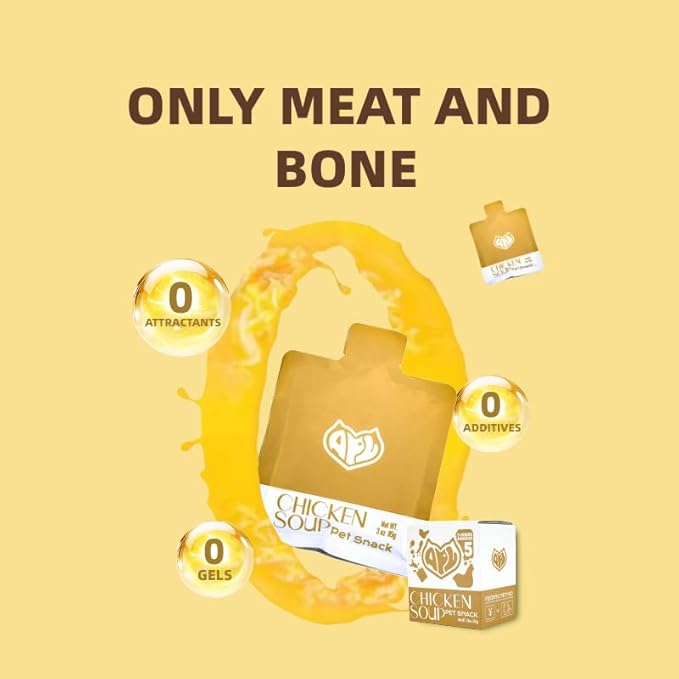 APL Freestyle Bone Chicken Broth Food Topper for Cats and Dogs, Premium Pet Broth with Collagen and Chondroitin Sulfate, Supports Skin and Coat Health, 3 Fl Oz (Pack of 6)