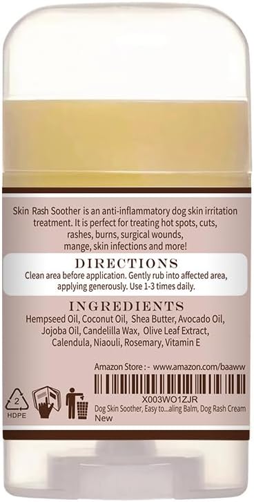 Dog Irritated Skin Relief - Hot Spot Soother Skin Treatment Moisturizer, Anti-Itch & Allergy Dog Lotion, All-Natural Rash Cream for Canines - Soothing Relief for Dry & Itchy Coat - Balm 2 oz | Anti-Itch & Allergy Lotion, All-Natural Rash Cream, Moistur...