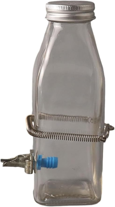5Pcs Spring with 2 Clips Used Singly or in Combination to Hold Rabbit Water Dispenser Drinking Bottle for Small Animals Feeding and Watering Supplies