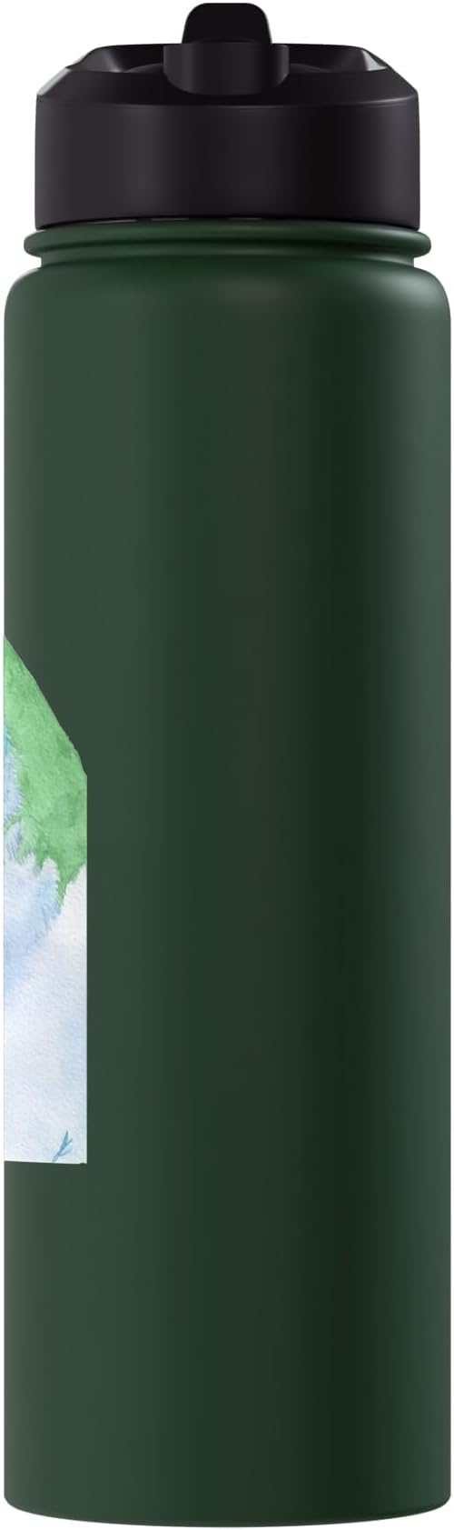 Red-brested moustached parakeet watercolor parrot portrait Stainless Steel Insulated Water Bottle
