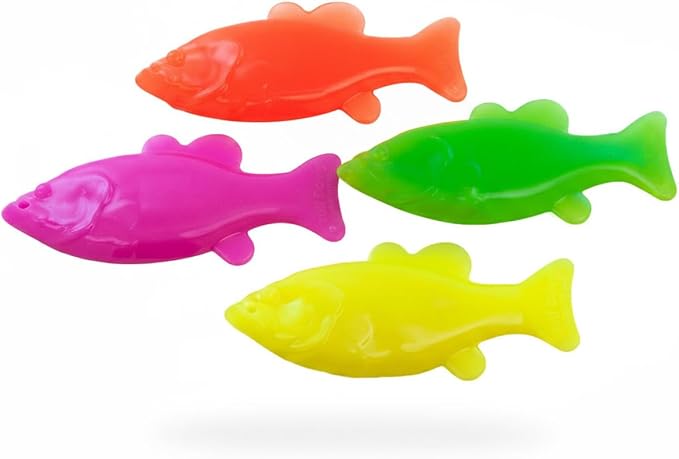 Ruff Dawg Flying Minnow Floating Dog Toy – (1 pc) Assorted Colors – Durable Rubber Fetch & Water Toy with Rope Hole – Gentle on Teeth, BPA & Latex Free – Made in USA