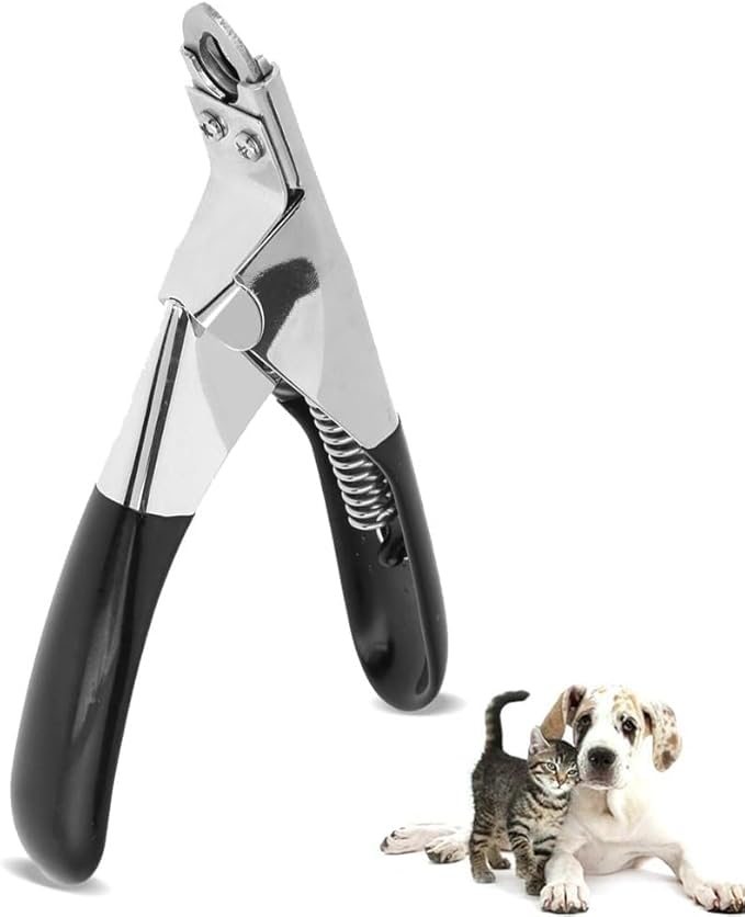 Dog Cat Nail Clippers, Stainless Steel Round Head Professional Dedicated Pet Claw Cutter Trimmer, Black