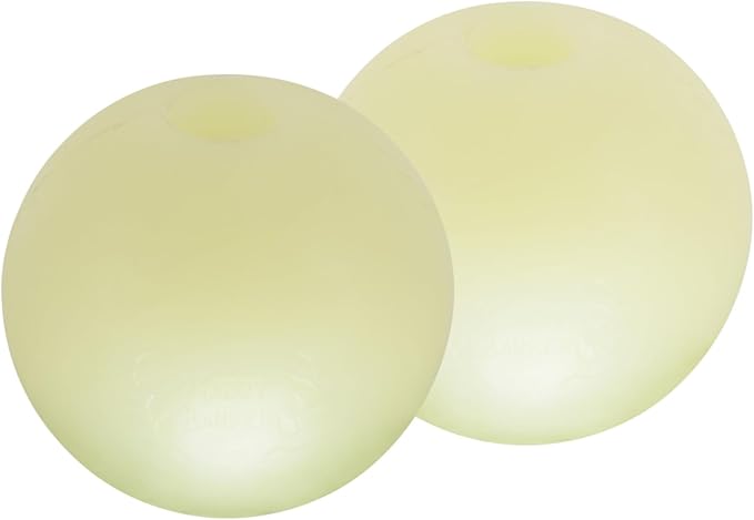 Harry Barker Glow-in-the-Dark Rubber Dog Fetch Balls, High-Bounce Interactive Toy with Safety Air Vent, 3 Inch, Launcher-Compatible