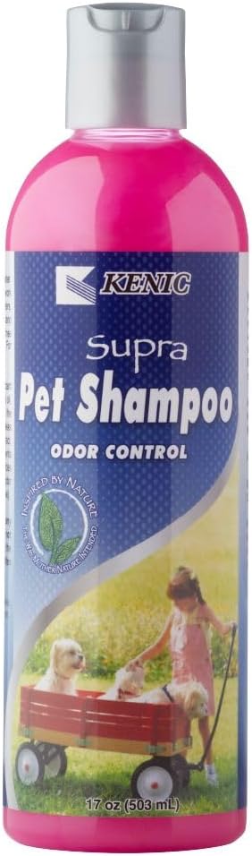 Kenic Supra Odor Control Dog Shampoo, Deodorizing Deep Clean, Naturally Derived Ingredients, Eliminates Tough Pet Odors, Made in USA