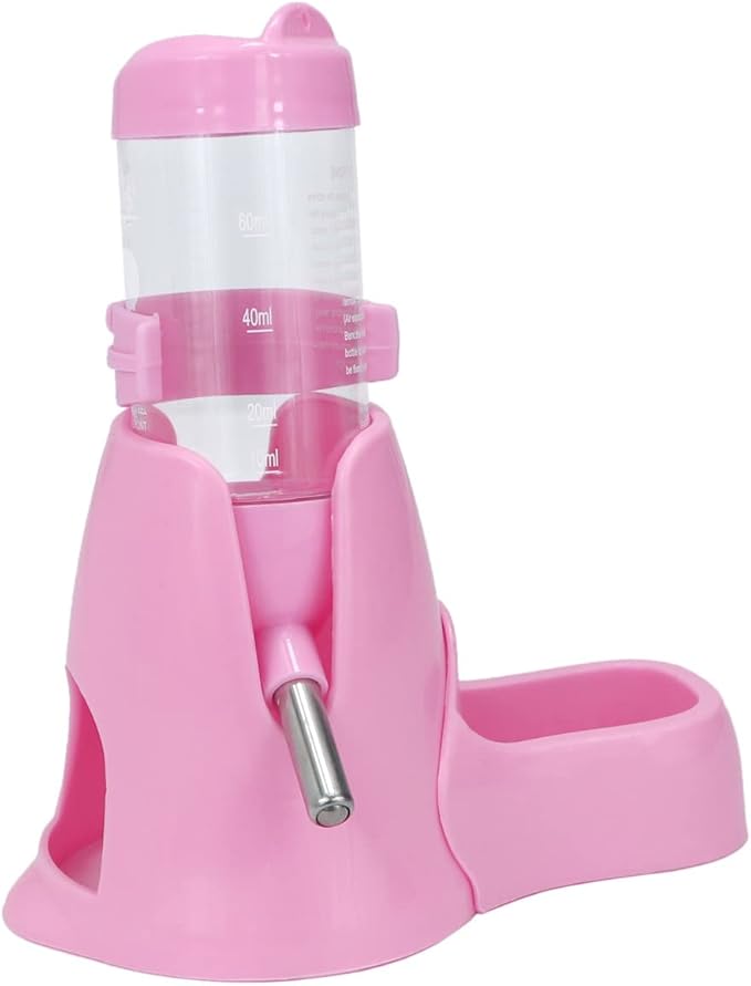 Litewoo 3 in 1 Hamster Water Bottle Small Animal Water Bottle with Food Container Base Hut Hanging Pet Automatic Feeding Drinking Dispenser for Dwarf Hamster Rats Mouse Gerbil Mice