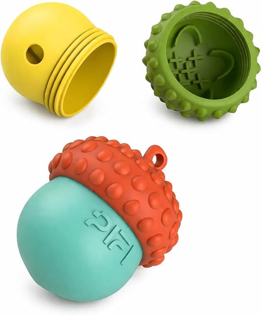 PiFi Interactive Dog Toys for Small Dogs, Treat Dispensing Dog Toy for Wet, Dry & Frozen Treats, Slow Feeder & BPA-Free Enrichment Toy, Twist-Apart Easy-Clean Design