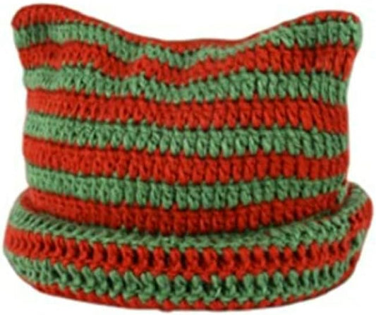 Crochet Hats for Women Cat Beanie Vintage Beanies Women Fox Hat Grunge Accessories Slouchy Beanies for Women