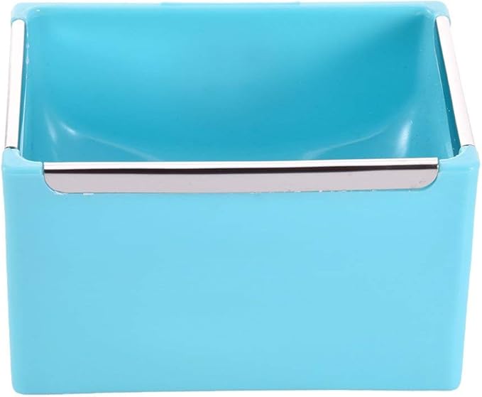 Hypeety Hamster Food Bowl Small Pet Feeder Food Water Bowl Fixable Plastic Hamster Food and Water Bowl Dispenser Durable Cage Bowl Feeder for Hamster Guinea Pig Rabbit Small Animals(Blue)