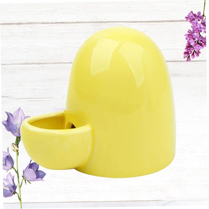 Milisten Small Pet Automatic Feeder and Water Dispenser Bowl 6.76Oz Ceramic Self-Dispensing Hamster Rabbit Drinking Supply for Small Animals