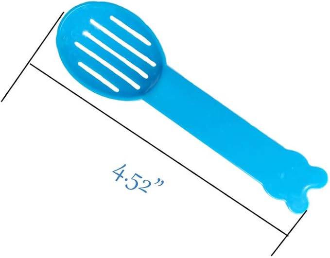 SEIS 3 Pack Hamster Dustpan and Broom Set Mini Guinea Pig White Dancer Design Besom Chinchillas Sweeper Cavy Cage Clean Hedgehogs Scooper for Small Animal (Blue)
