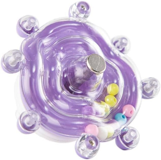 Budgie Toys, Parakeet Training Toy, Interactive Bird Educational Toy for Small Birds, Cockatiel Toys, Fun Parakeet Toys, Lovebird Toys, Quaker Parrot Toys, Bird Toys for Conures (Purple)