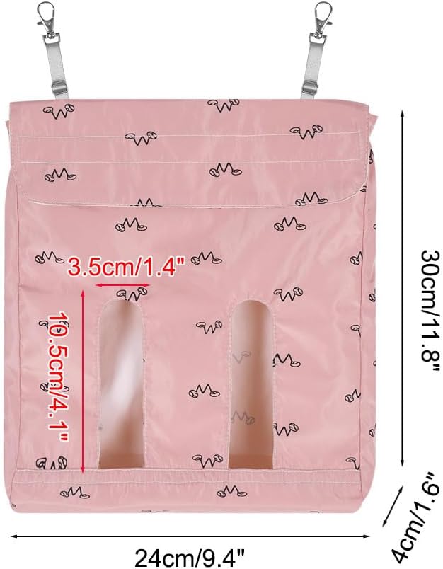 DONGKER Rabbit Hay Feeder Bag,Polyester Hay Feeding Storage Bag with 2 Hooks Foldable for Chinchilla Hamsters Rabbit Guinea Pig Small Animals