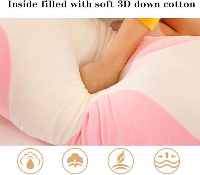 shangman Lovely Plush Cat Doll Cute Cartoon Soft Stuffed Kitten Long Throw Sleeping Pillow Doll Toy Gift for Kids Girlfriend Multiple Size (Pink,50cm/19.6in)
