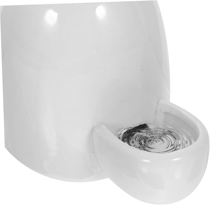 Milisten Ceramic Water Dispenser for Small Pets 3.54X4.33X2.95 Inch Self-Dispensing Pet Water Bowl Automatic Feeder for Hamsters Rabbits Ferrets