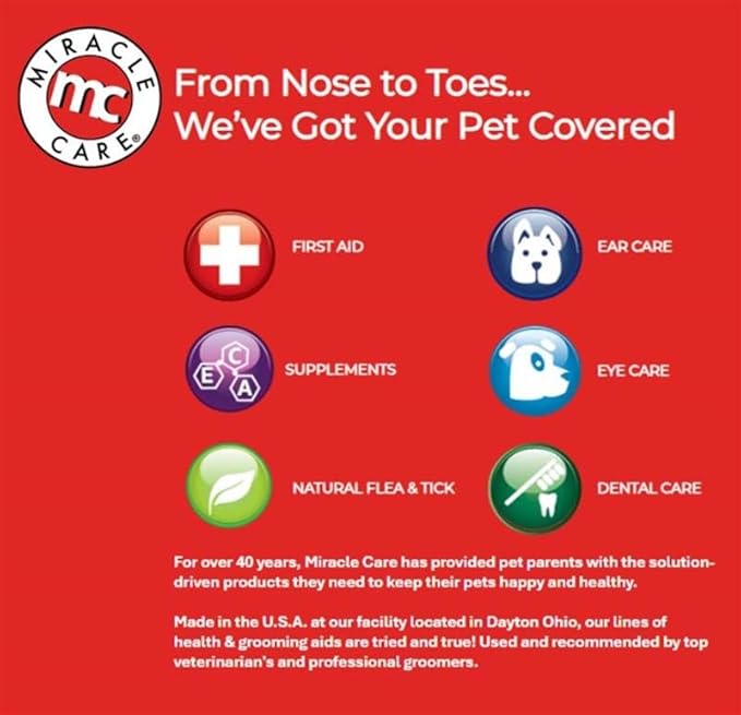 Miracle Care Tear Stain Pads, 90 Single Use Pre-Soaked Pads to Gently Clean and Soothe Dog and Cat Eyes, Non Stinging Formula to Improve Tear Stains and Remove Eye Debris