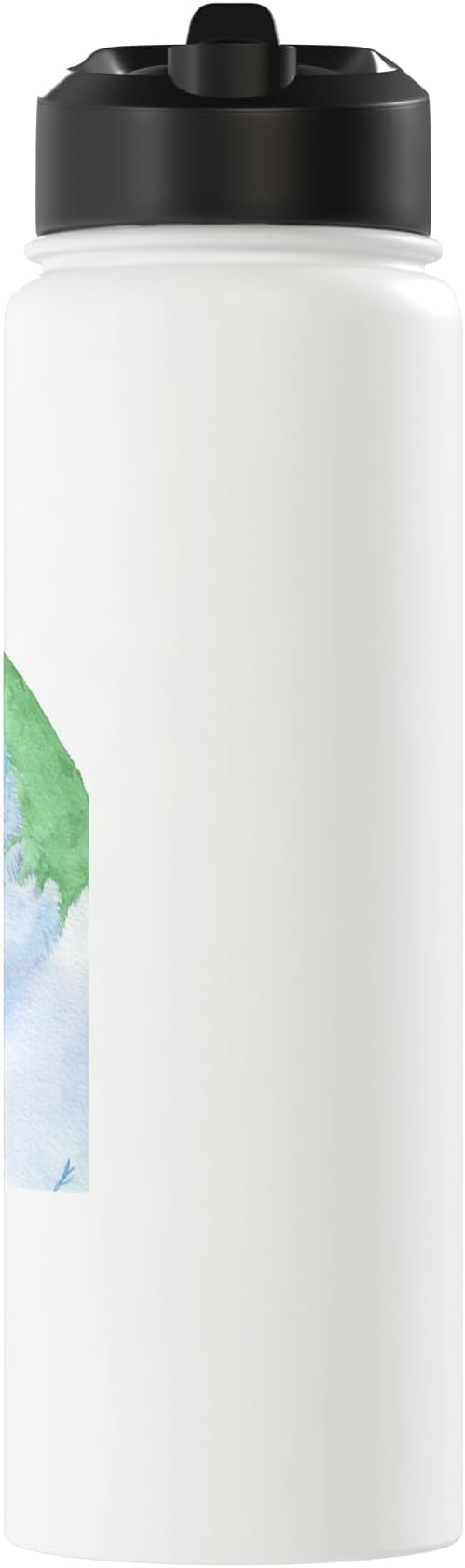 Red-brested moustached parakeet watercolor parrot portrait Stainless Steel Insulated Water Bottle