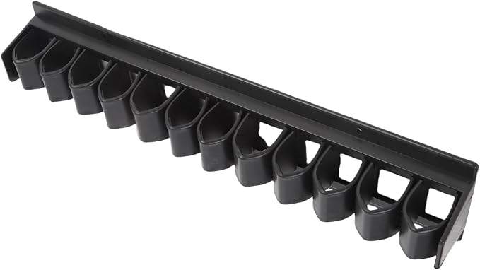 Horse Whip Crop Holder Wall Mounted Premium ABS Plastic Horse Whip Rack Organizer Storage Bracket for Stable Tack Room Black 12.2 Inch