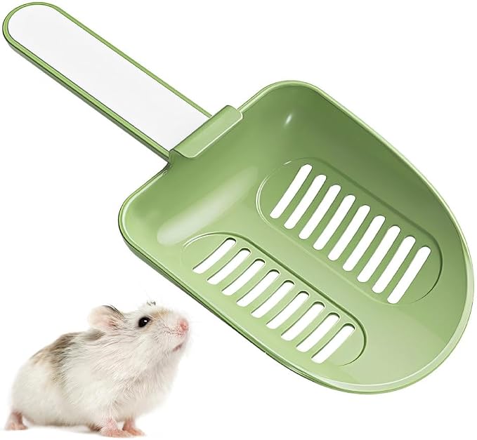 MiOYOOW Hamster Litter Scoop, Plastic Sand Shovel Small Animal Mesh Scooper for Guinea Pig Hamsters Gerbils Small Animals