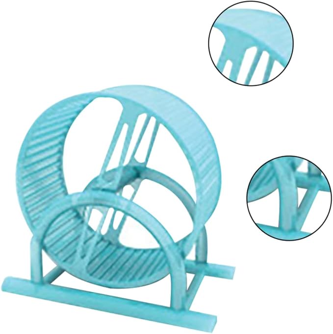 Hamster Wheel,Small Animal Exercise Wheel, Pet Comfort Treadmill Running Wheels, Silent Spinner Large and Easy Attach to Wire Cage for Syrian/Dwarf Gerbils Mice(Blue)