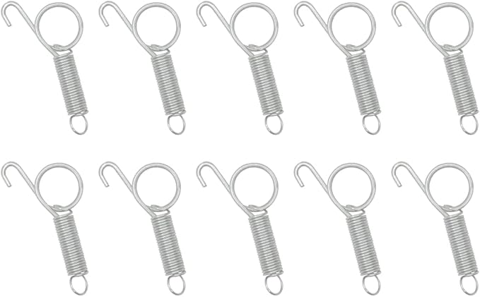 10 Pack Rabbit Cages Door Metal Finger Spring Latch Hook Multi-Functional Pet Cages Door Spring Latch for Fixing Small Animal, Rabbit, Dog, Cat, Parrot, Guinea Pig,Squirrel, Pet Cage Door