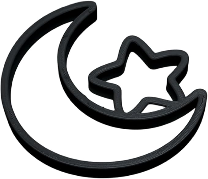 Fish Feeding Portal for Betta & Aquariums | Floating Food Ring & Breathing Window (Moon) (Black)