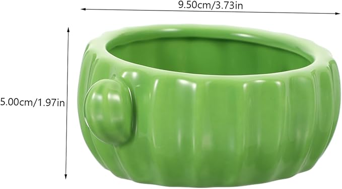Toddmomy Ceramic Cactus Shaped Hamster Bowl Food and Water Dish for Pets Like Hamsters Guinea Pigs and Rats Smooth Surface for Pet Safety for Daily Feeding Needs