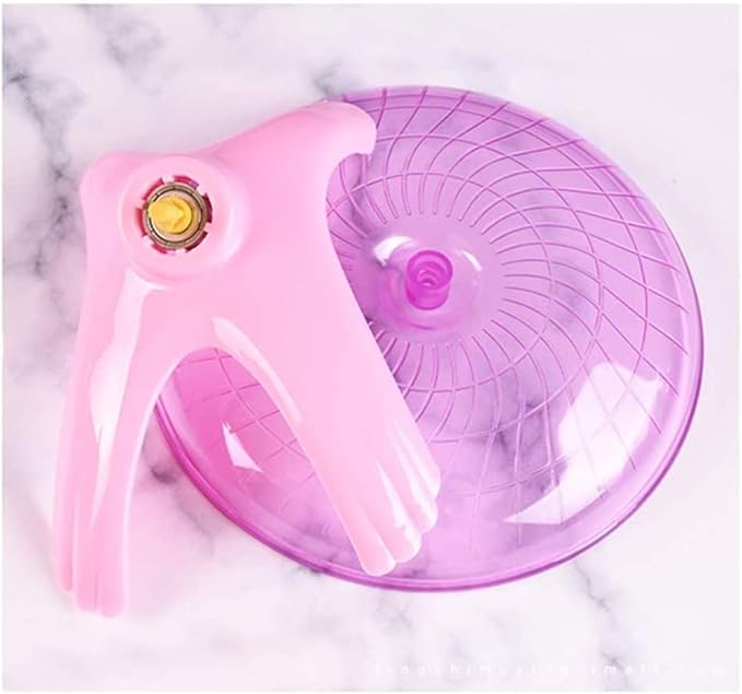 Hamster House Wood Bridge Climb Kit Exercise Wheel Jogging Running Silent Spinner Flying Saucer Pet Toys for Rat Gerbil Guinea Pig Chipmunk Mouse Small Animals