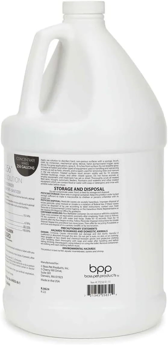 PUREPET 256 Kennel Cage and Surface Disinfectant The Original High Concentrate Vet Approved Cleanser (Cherry)