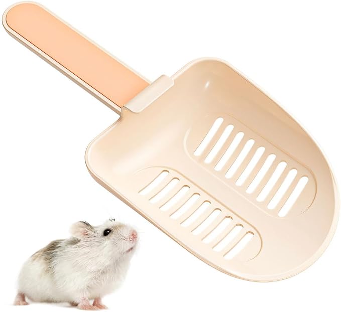 MiOYOOW Hamster Litter Scoop, Plastic Sand Shovel Small Animal Mesh Scooper for Guinea Pig Hamsters Gerbils Small Animals