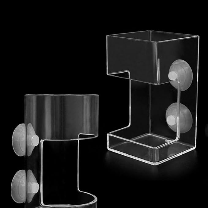 generic Suction Cup Fish Feeder, Aquarium Feeding Ring Fish Tank Station Floating Food Tray Feeder with Suction Cup Aquarium Accessory(Round), AM0XDM0L1YFUS