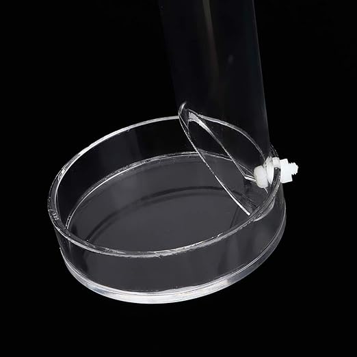 Shrimp Feeding Tube and Dish Set,Acrylic Shrimp Feeder Tube Feeding Dish Bowls for Fish Tank Aquarium Shrimp Fish, with 2 Suction Cups,Fish Tank Feeding Supplies(Tube Length 25cm)