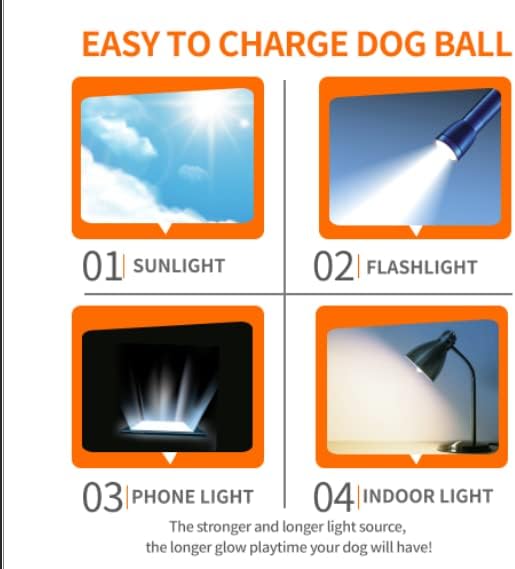 SKIPDAWG Interactive Squeaky Dog Ball, Light Up Pet Ball Glow in Dark, Floating Pet Toy Durable TPR Light Weight, Bouncy Dog Toy Size 2.5 Inches, 1 Pack