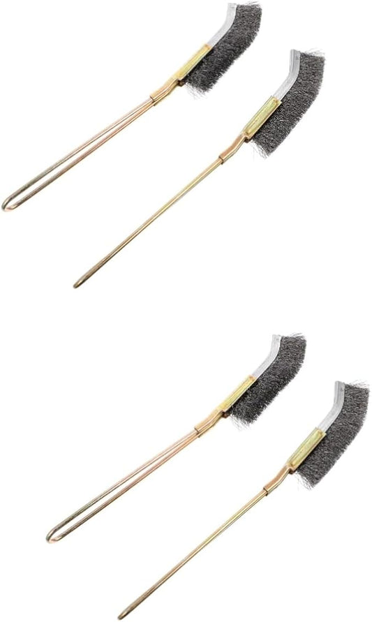Angoily Cage Cleaner Cleaning Brush for Bird Cage 4 Pcs Birdcage Brush Bird Cage Pet Cage Cleaning Bird Brush Bird Cleaning Supplies Mini Steel Handle