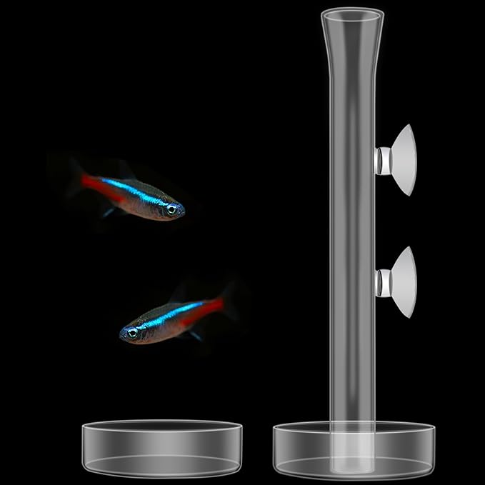 3 Pcs Shrimp Feeding Tube and Dish Set Clear Crystal Glass Shrimp Feeder Tube Tray Aquarium Feeder Tube Shrimp Feeding Dish Bowl Suction Cups for Fish Tank Aquarium Feeding Supplies Tools