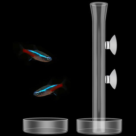 3 Pcs Shrimp Feeding Tube and Dish Set Clear Crystal Glass Shrimp Feeder Tube Tray Aquarium Feeder Tube Shrimp Feeding Dish Bowl Suction Cups for Fish Tank Aquarium Feeding Supplies Tools